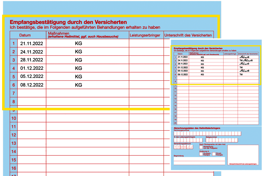 Muster 13 Videotherapie
