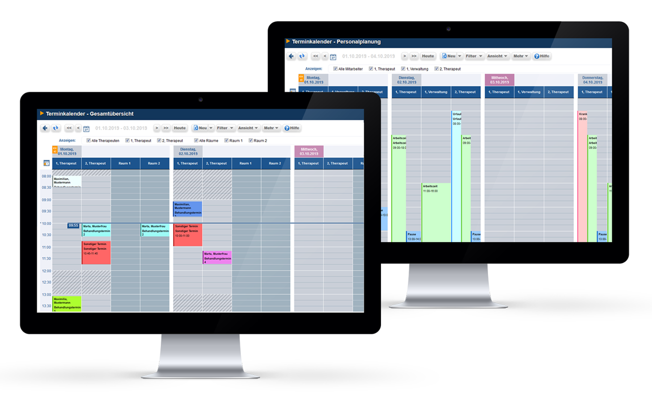 Anpassbare Ansicht Therapeutensoftware