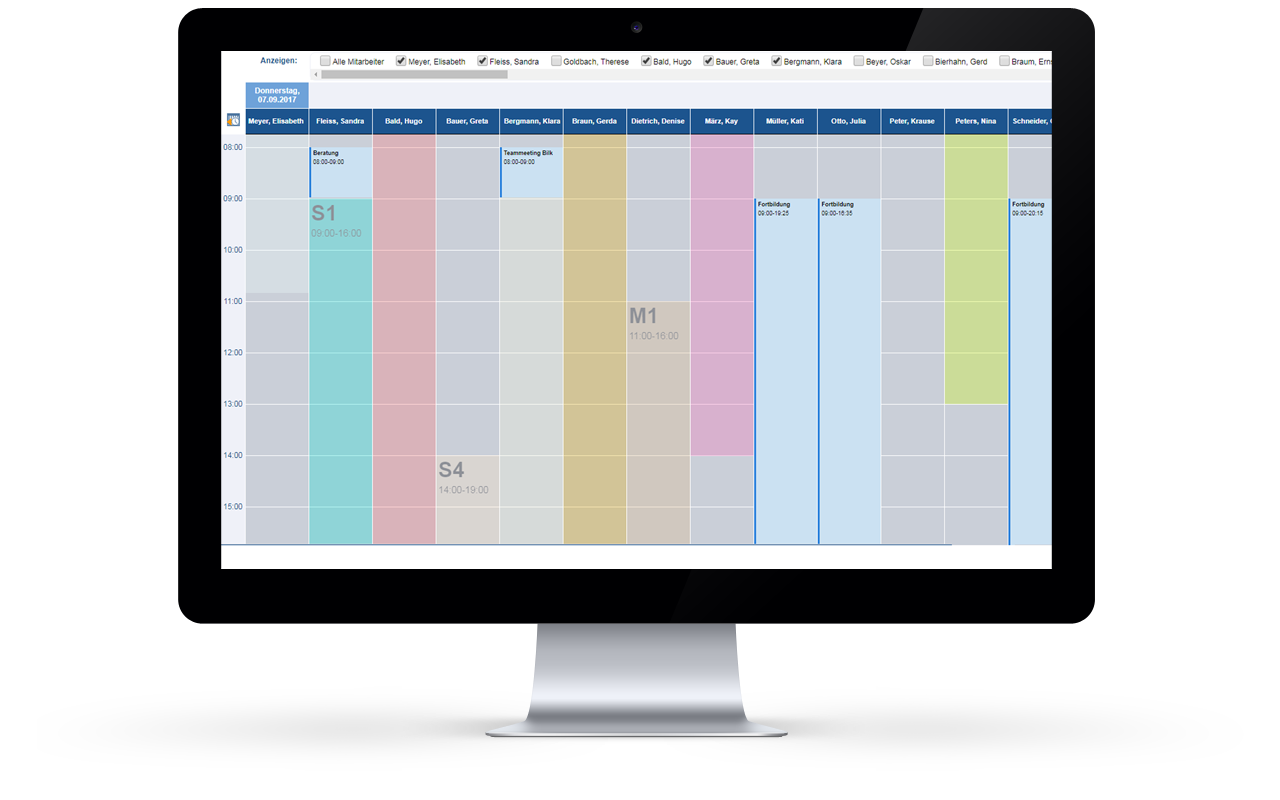Dienstplan Pflege-App verknüpft