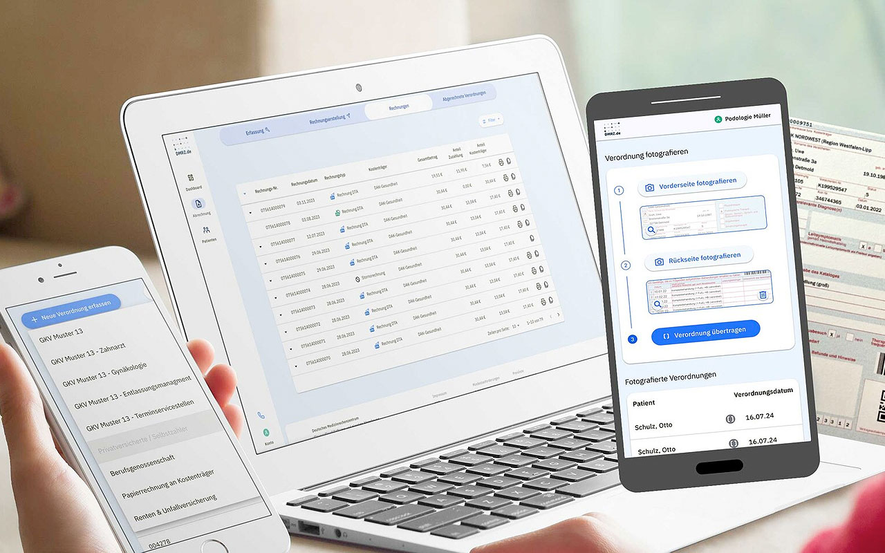 Heilmittelverordnung fotografieren und per Texterkennung smart abrechnen