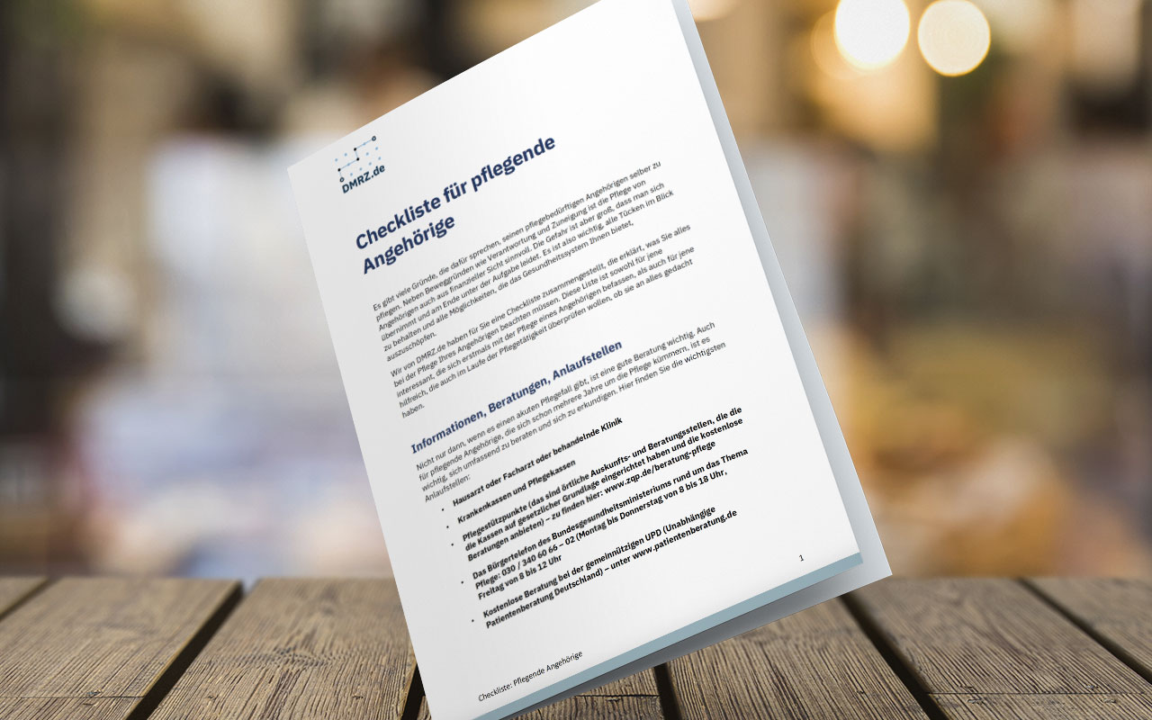 Die Checkliste für pflegende Angehörige