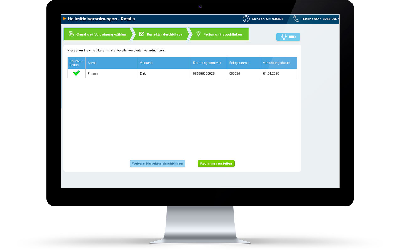 Korrekturverfahren Heilmittel