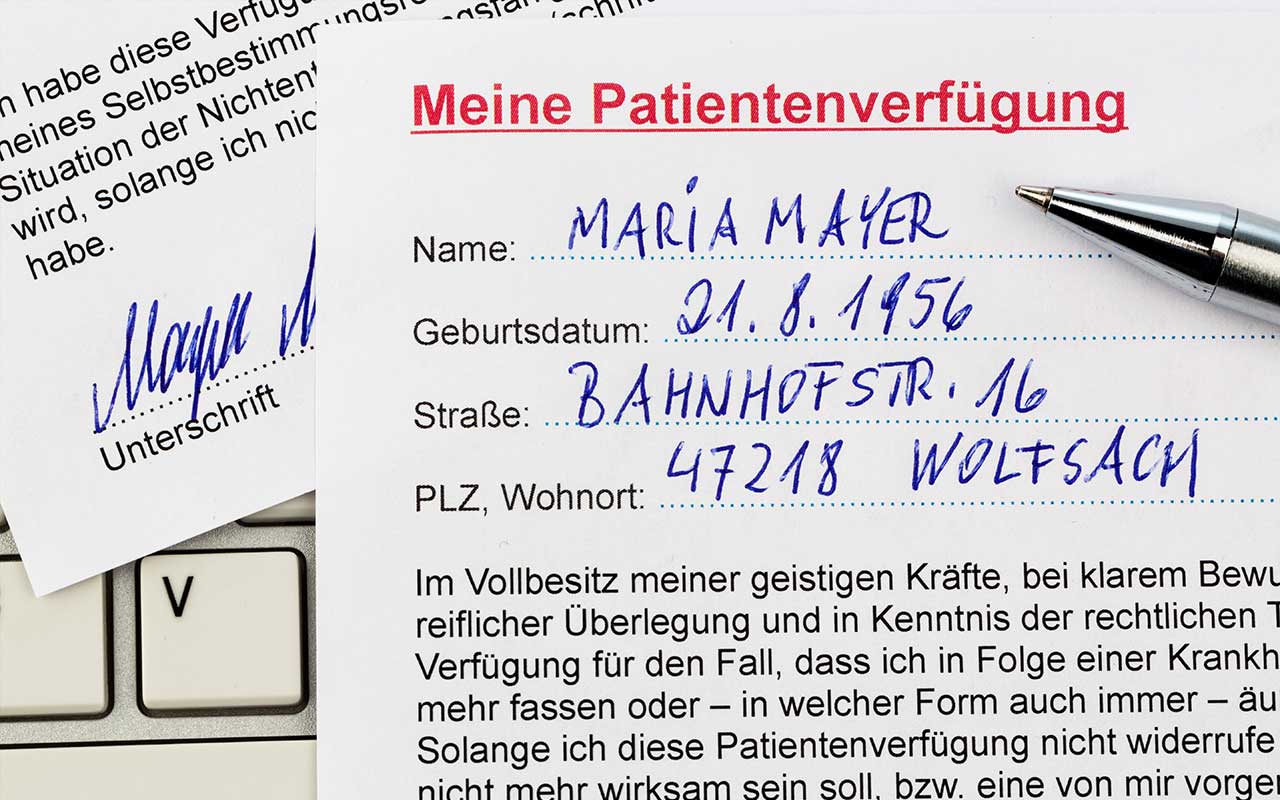 Patientenverfügung schnell und einfach erstellen | Deutsches ...