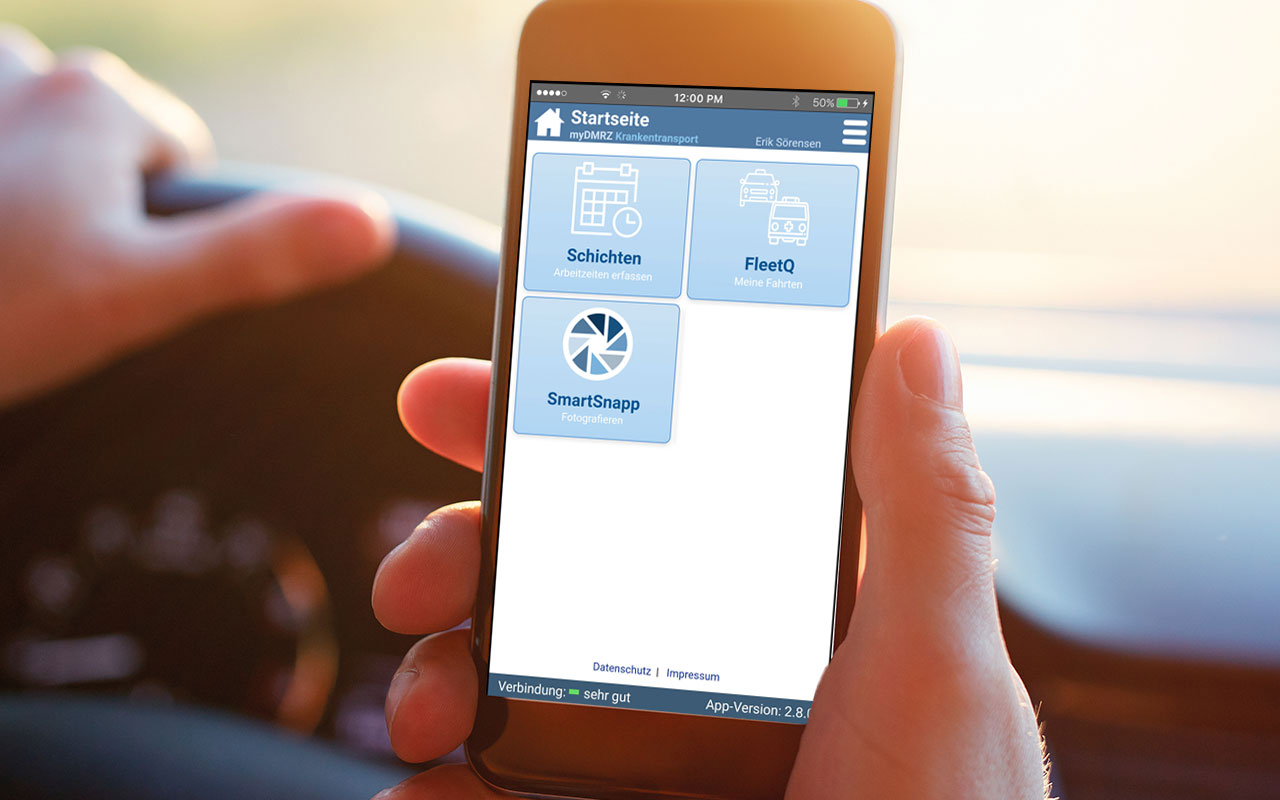 DMRZ.de Krankentransport- und Taxisoftware: Die App-Funktion DMRZ.de Krankentransport- und Taxisoftware: Die App-Funktion